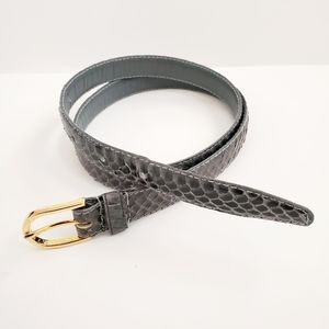 Bamberger's expressly snake skin gray belt sz. L